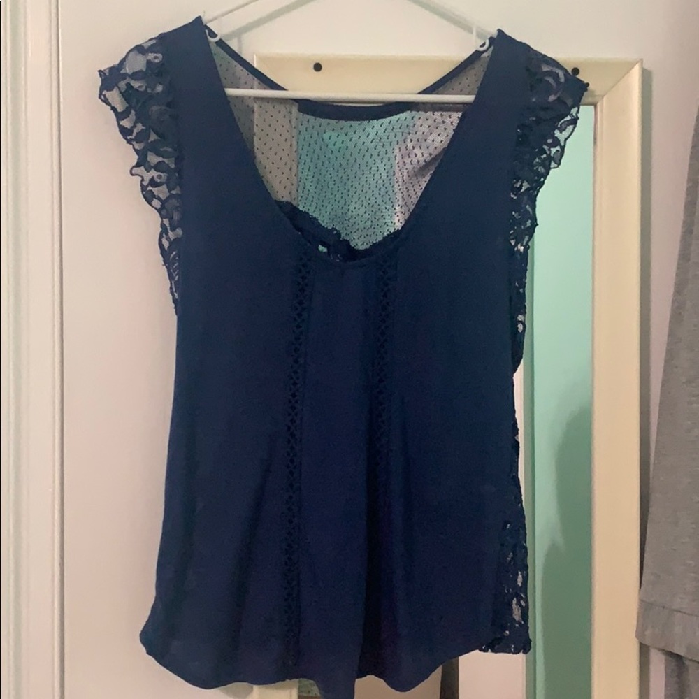 Navy American Rag Top - Picture 3 of 3